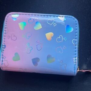Pink and Blue heart wallet